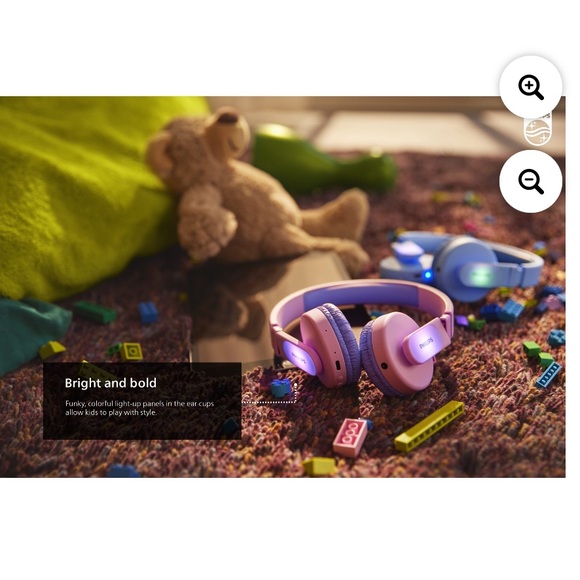 Philips K4206 Kids Wireless on-Ear Headphones with Parental Controls, (NWT) - Picture 5 of 11